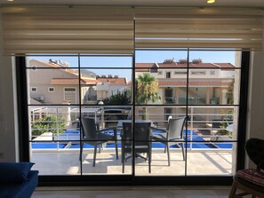 Interior - Stone House Aparts Kalkan Center 2+1 two balkony with pool view (Antalya)