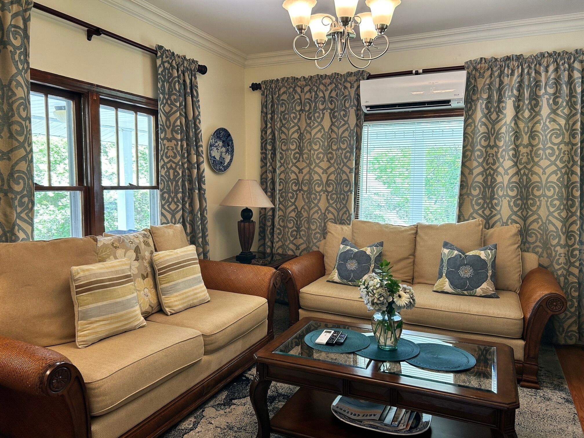 智能电视、壁炉、书