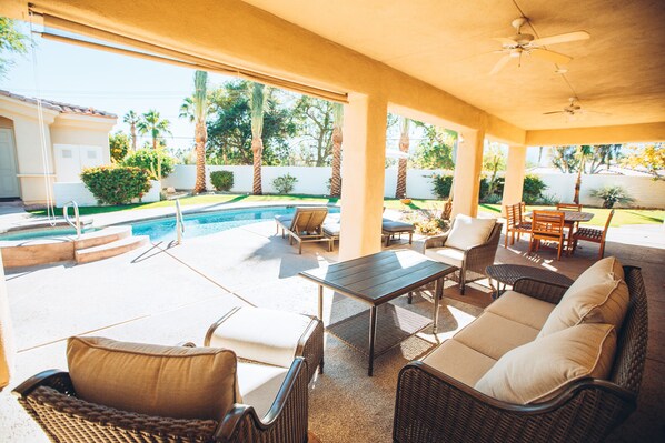 Outdoor pool, a heated pool - Huge Private Yard + Casita surrounded by Date Palms! (Palm Desert)