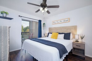 2 bedrooms, iron/ironing board, travel crib, WiFi