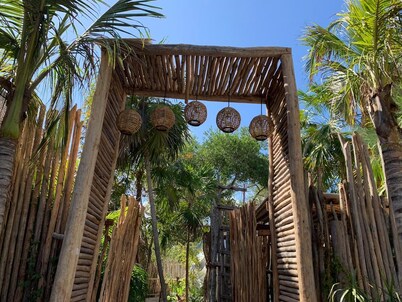 geo domes at the Tulum jungle, steps from the beach