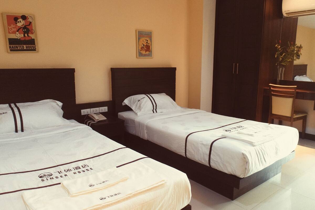 Elite Double or Twin Room | In-room safe, desk, laptop workspace, blackout drapes