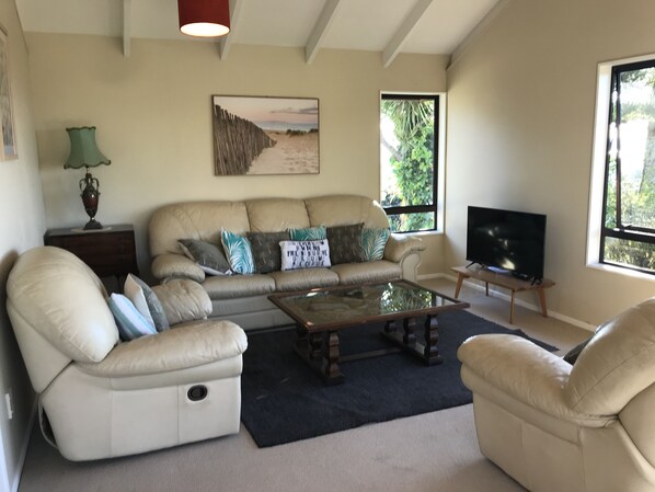 Smart TV, books, stereo