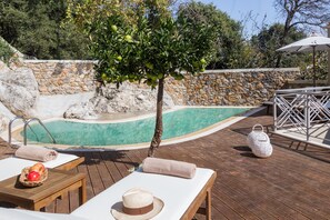 Outdoor pool, a heated pool - Luxury privacy in Cretan countyside (Meronas)