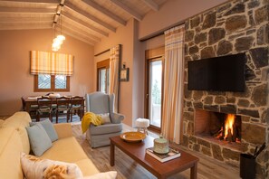 Smart TV, fireplace, offices - Luxury privacy in Cretan countyside (Meronas)