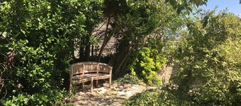 16thCentury cottage, foothills of Glastonbury Tor, outdoor pool.