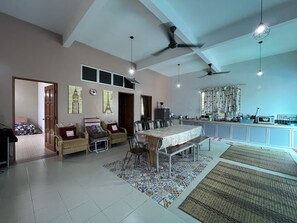 3 Bedroom Ground Floor House | Living area | Flat-screen TV - Nana's Homestay (Janda Baik)