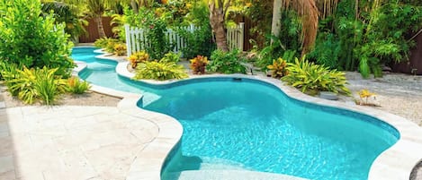 Outdoor pool, a heated pool