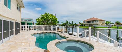 Outdoor pool, a heated pool