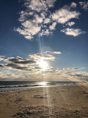 Playa en los alrededores y camastros