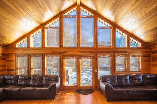 Smart TV, fireplace, video games, ping pong