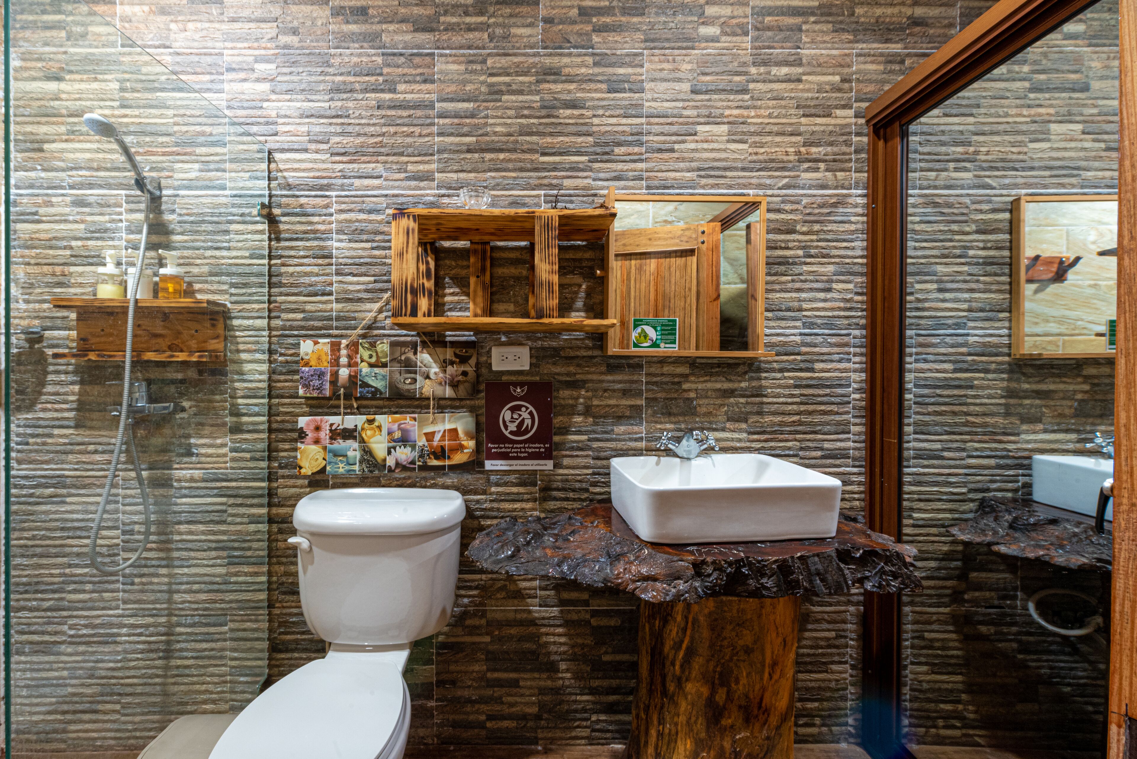 marcial eagle | bathroom | shower, hair dryer, towels, soap