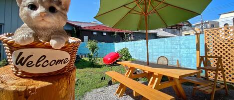 屋外ダイニングエリア