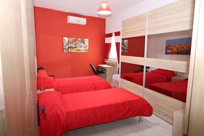 2 bedrooms, soundproofing, iron/ironing board, bed sheets