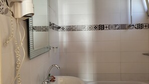 Apartment, 1 Bedroom, Smoking, Balcony | Bathroom | Free toiletries, hair dryer, towels - Quadruple Room Full View in Blue Apartment Mountain View (Hersonissos)