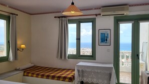 Apartment, 1 Bedroom, Smoking, Balcony | 2 bedrooms, iron/ironing board, bed sheets - Quadruple Room Full View in Blue Apartment Mountain View (Hersonissos)