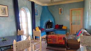 Ferienhaus, 2 Schlafzimmer, Terrasse | Wohnzimmer