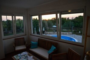 Blick von der Unterkunft