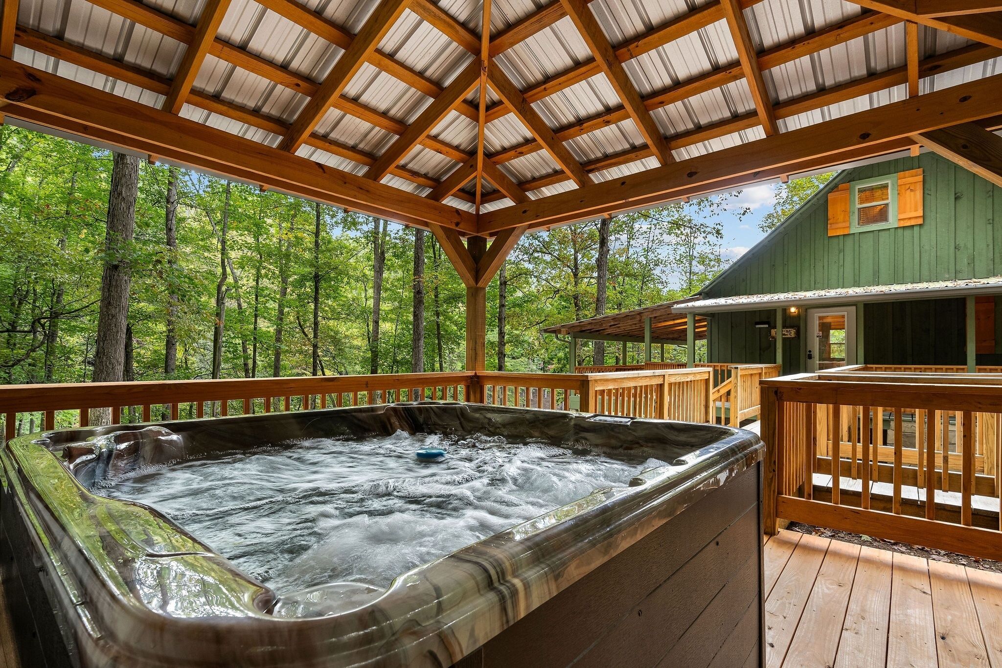 Ferienhütte, 2 Schlafzimmer | Außen-Whirlpool