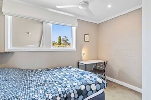 2 bedrooms, desk, iron/ironing board, travel cot