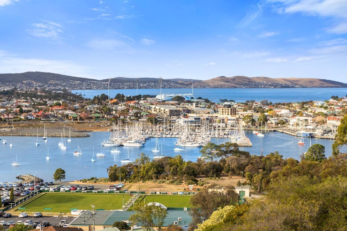 Panoramic water views with stunning interiors