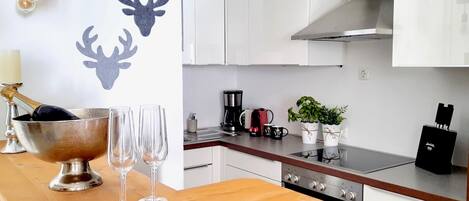 Fridge, oven, stovetop, dishwasher