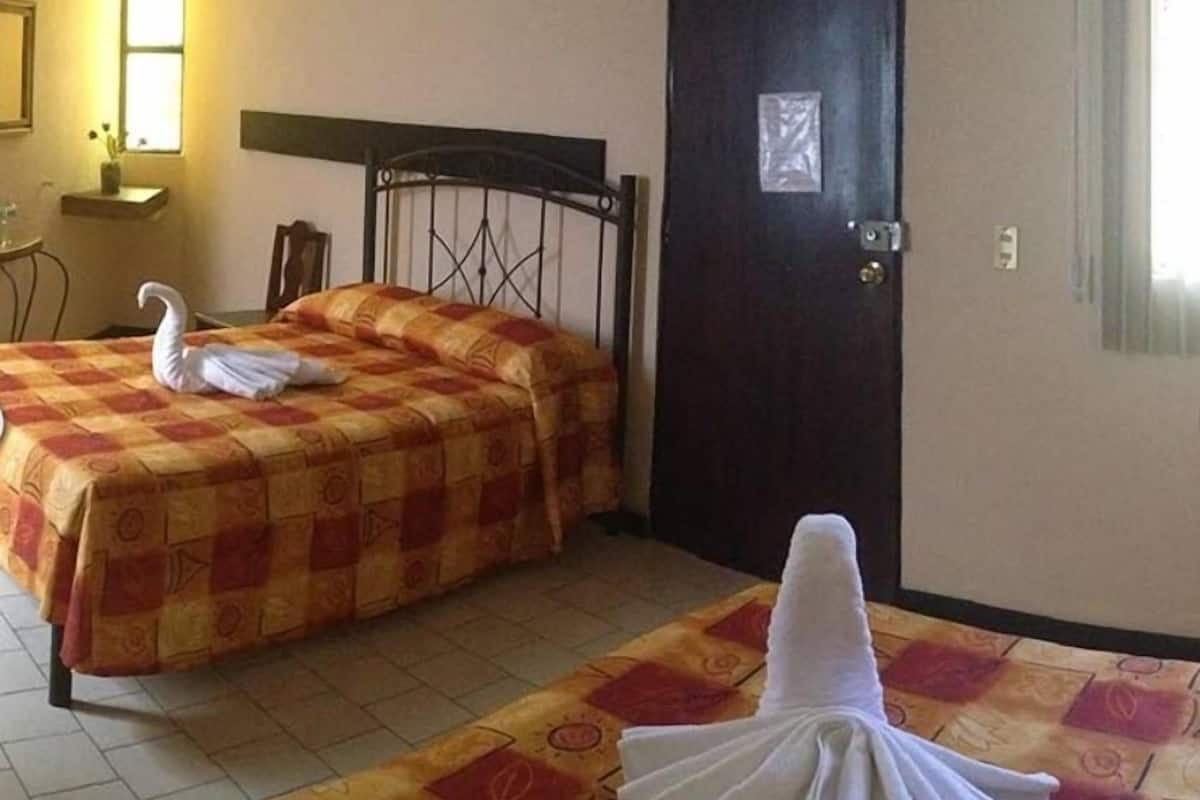 Desk, free WiFi, bed sheets