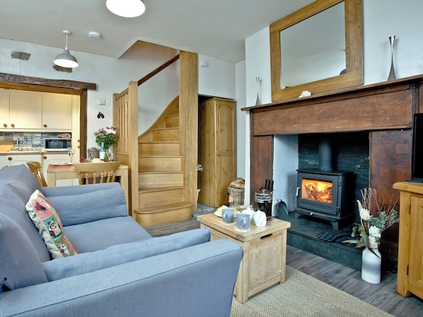 Fernseher, Kamin