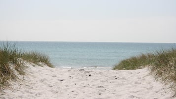 Nálægt ströndinni, hvítur sandur, strandbar