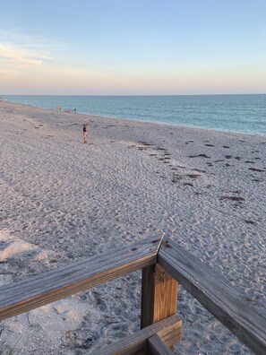A beach with a wooden fence in the foreground. - WALK TO BEACH ACCESS! DOG FRIENDLY! UNIT 2A (Englewood)