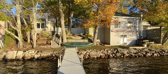 Lakeside house with a separate bunkhouse