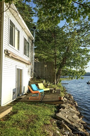 Terrace/patio - Lakeside house with a separate bunkhouse (Poland)