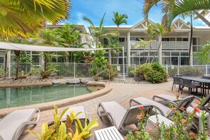 A heated pool