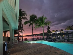 Outdoor pool, a heated pool