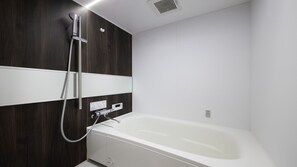 Deluxe Room 3LDK | Bathroom | Separate tub and shower, hair dryer, slippers, electronic bidet