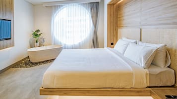 Signatur-studiosuite - ikke-ryger - byudsigt | Premium-sengetøj, senge med madrasser af memory foam