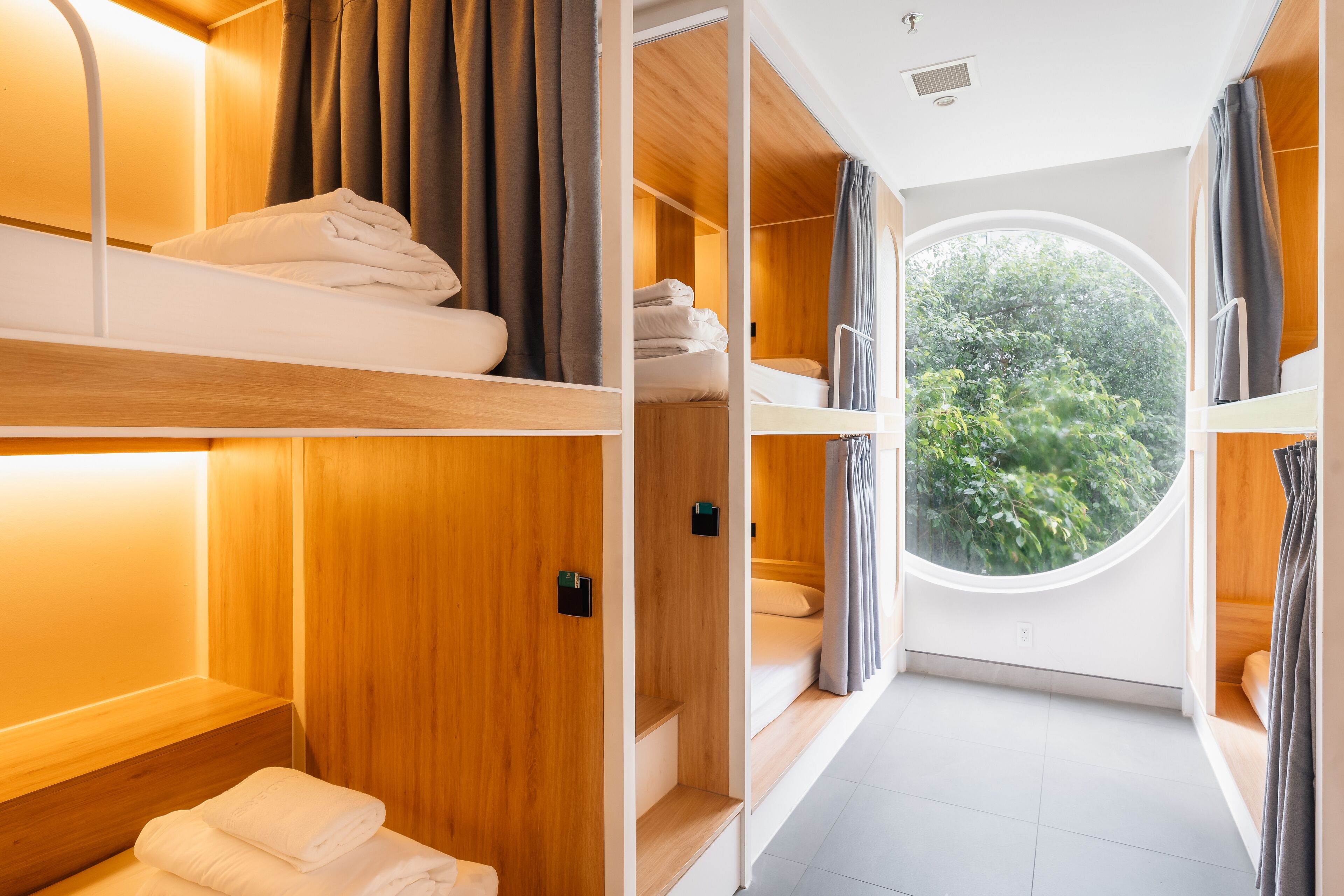 Premium bedding, memory-foam beds, blackout curtains, free WiFi