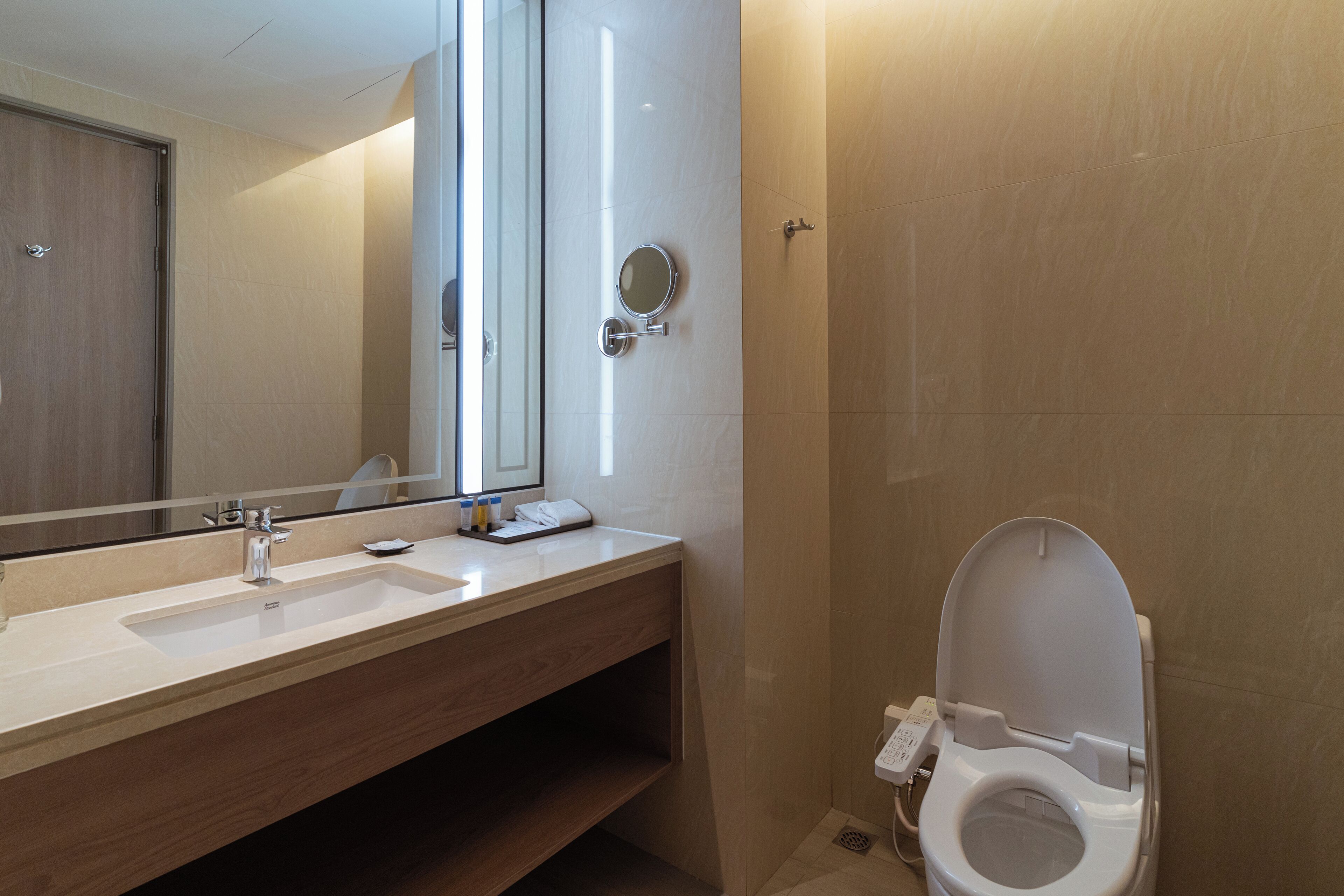 free toiletries, hair dryer, bathrobes, slippers