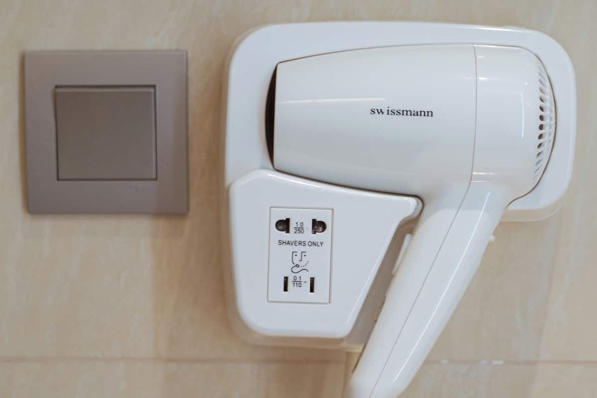 free toiletries, hair dryer, bathrobes, slippers