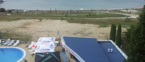 Piscine extérieure, piscine chauffée