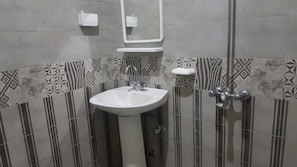 Shower, towels, soap
