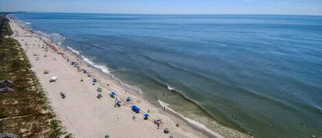 Playa en los alrededores y camastros