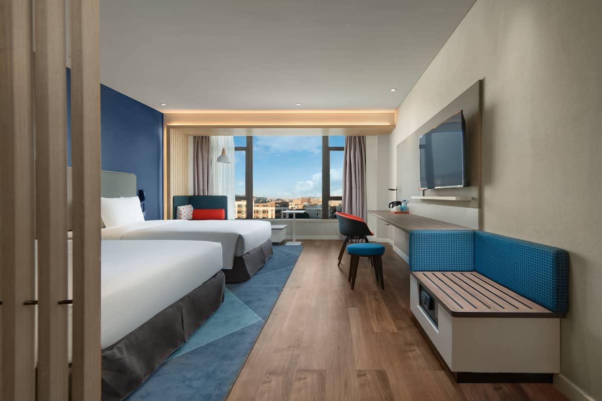 Standard Room, 2 Double Beds | In-room safe, soundproofing