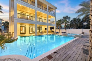 A heated pool