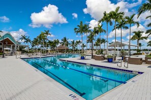 Outdoor pool, a heated pool
