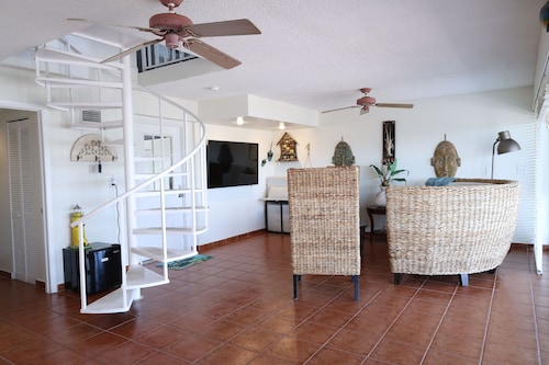 Our place overlooks the Atlantic. Our marina is less than 50 ft from our patio