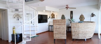 Our place overlooks the Atlantic. Our marina is less than 50 ft from our patio