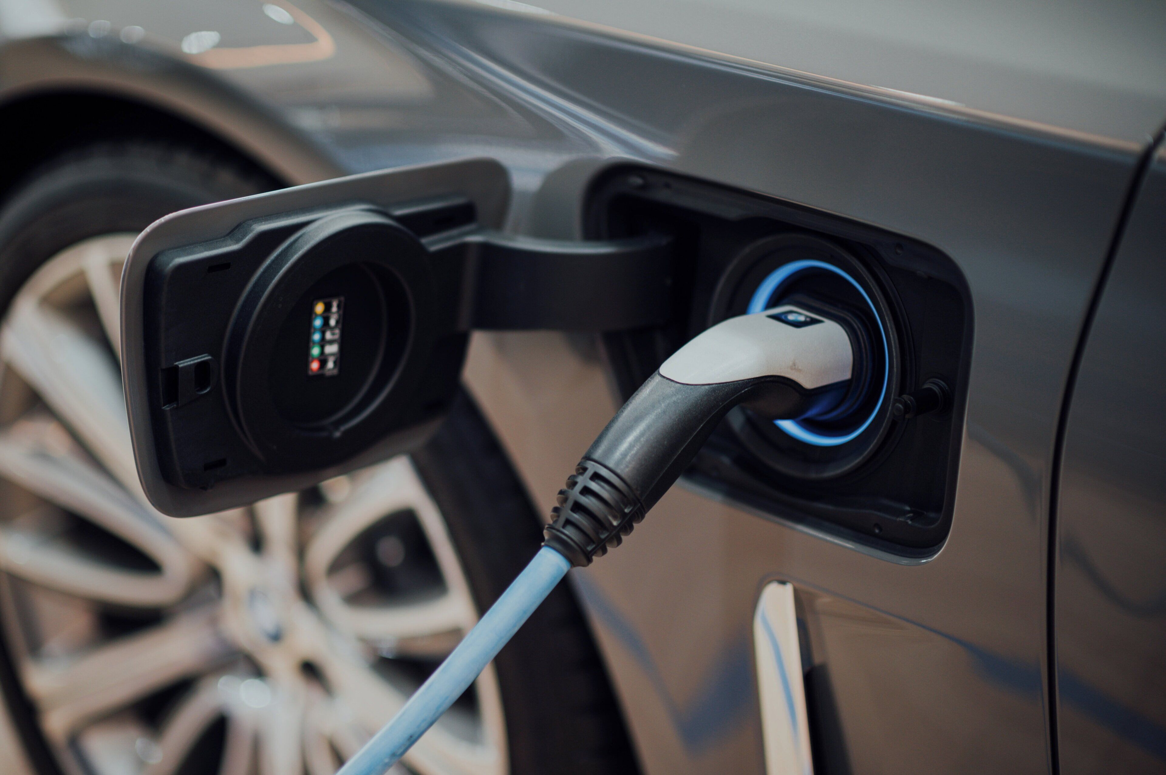 A charging station for an electric vehicle.