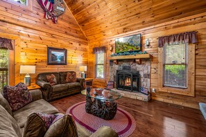 Smart TV, fireplace, streaming services