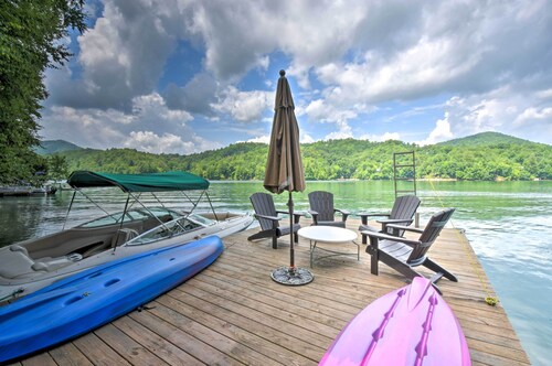 Nantahala Lake Family Home w/ Private Dock & Views